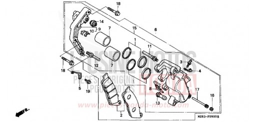 FRONT BRAKE CALIPER VT600CS de 1995